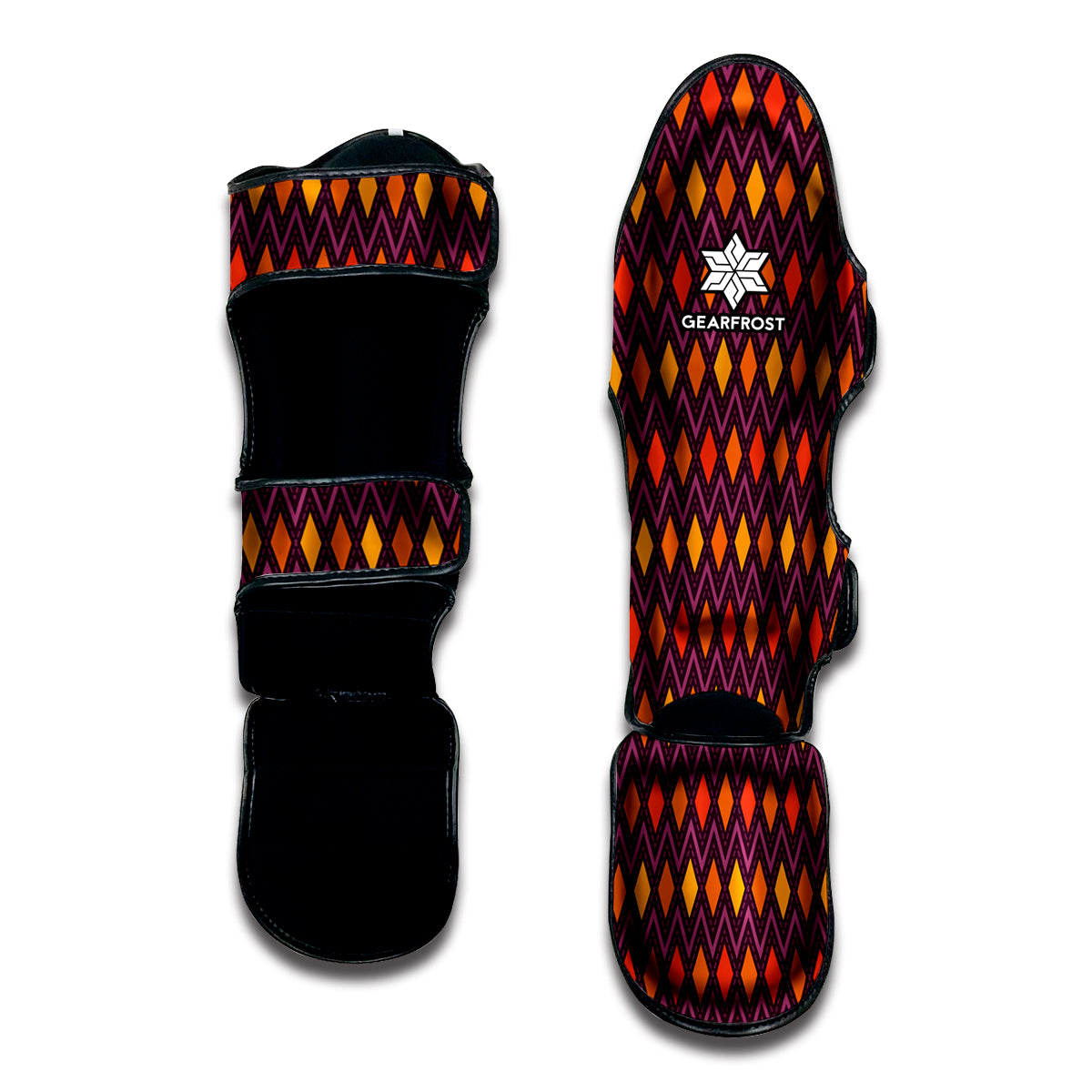 Halloween Diamond Shape Pattern Print Muay Thai Shin Guard