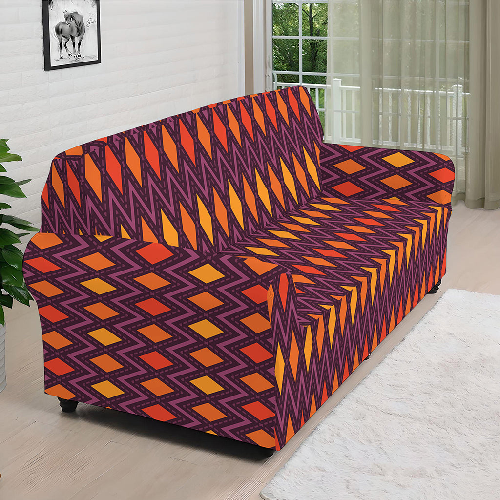 Halloween Diamond Shape Pattern Print Sofa Cover