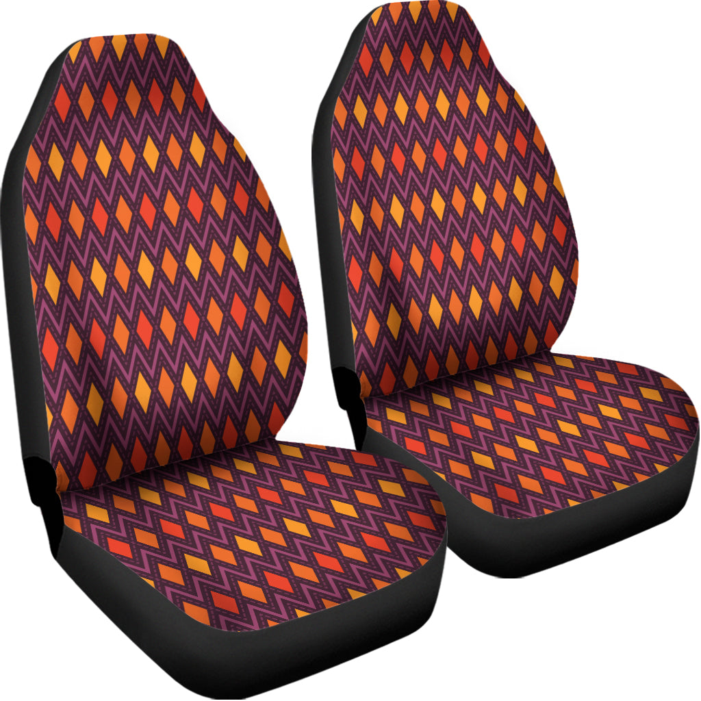 Halloween Diamond Shape Pattern Print Universal Fit Car Seat Covers