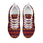 Halloween Diamond Shape Pattern Print White Sneakers