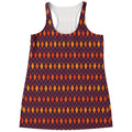 Halloween Diamond Shape Pattern Print Women's Racerback Tank Top