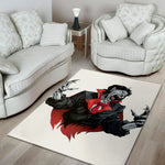 Halloween Evil Vampire Print Area Rug