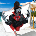 Halloween Evil Vampire Print Beach Sarong Wrap