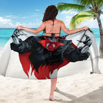 Halloween Evil Vampire Print Beach Sarong Wrap