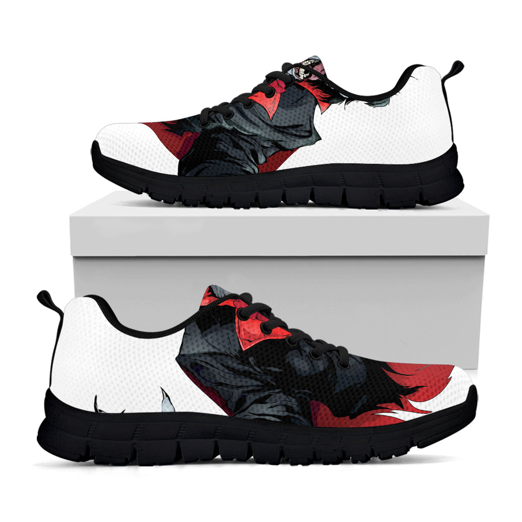 Halloween Evil Vampire Print Black Sneakers