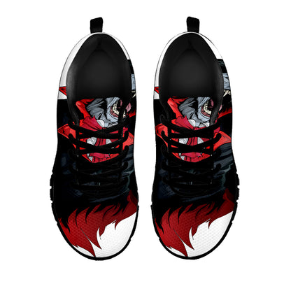 Halloween Evil Vampire Print Black Sneakers