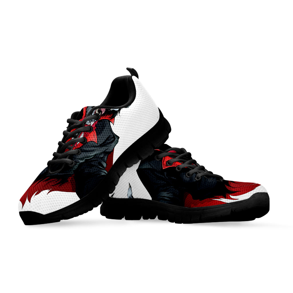 Halloween Evil Vampire Print Black Sneakers