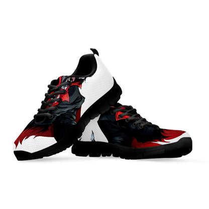 Halloween Evil Vampire Print Black Sneakers