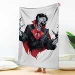 Halloween Evil Vampire Print Blanket