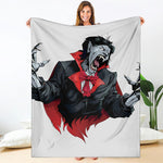 Halloween Evil Vampire Print Blanket