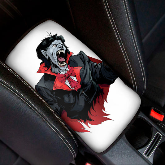 Halloween Evil Vampire Print Car Center Console Cover