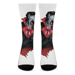 Halloween Evil Vampire Print Crew Socks