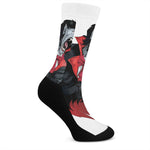Halloween Evil Vampire Print Crew Socks