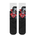 Halloween Evil Vampire Print Crew Socks