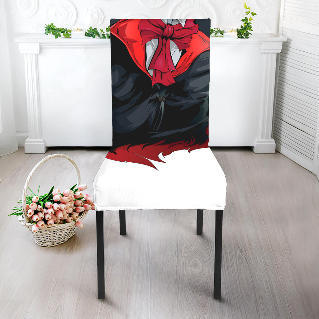 Halloween Evil Vampire Print Dining Chair Slipcover