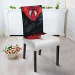 Halloween Evil Vampire Print Dining Chair Slipcover