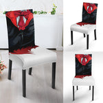Halloween Evil Vampire Print Dining Chair Slipcover