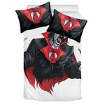 Halloween Evil Vampire Print Duvet Cover Bedding Set