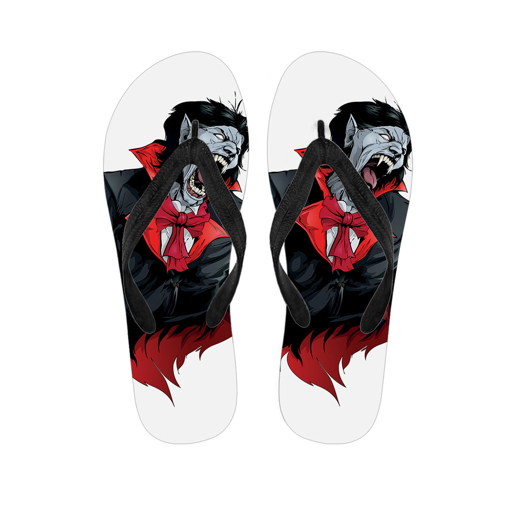 Halloween Evil Vampire Print Flip Flops