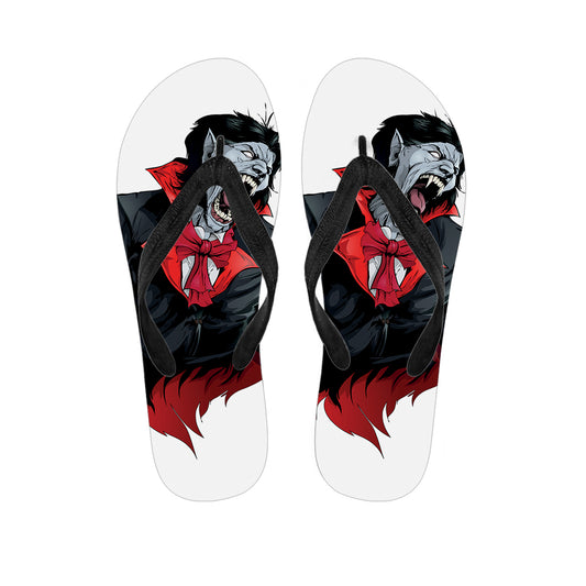Halloween Evil Vampire Print Flip Flops