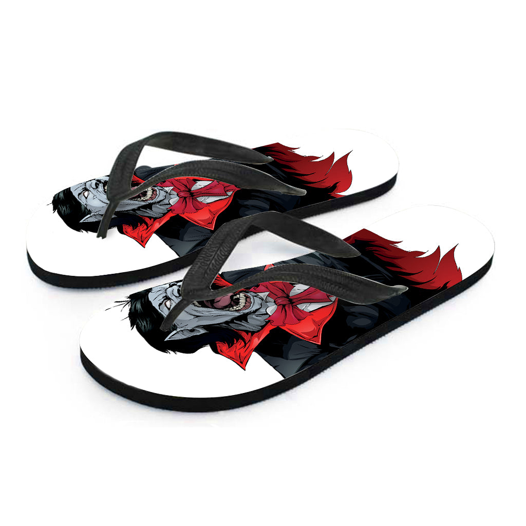Halloween Evil Vampire Print Flip Flops