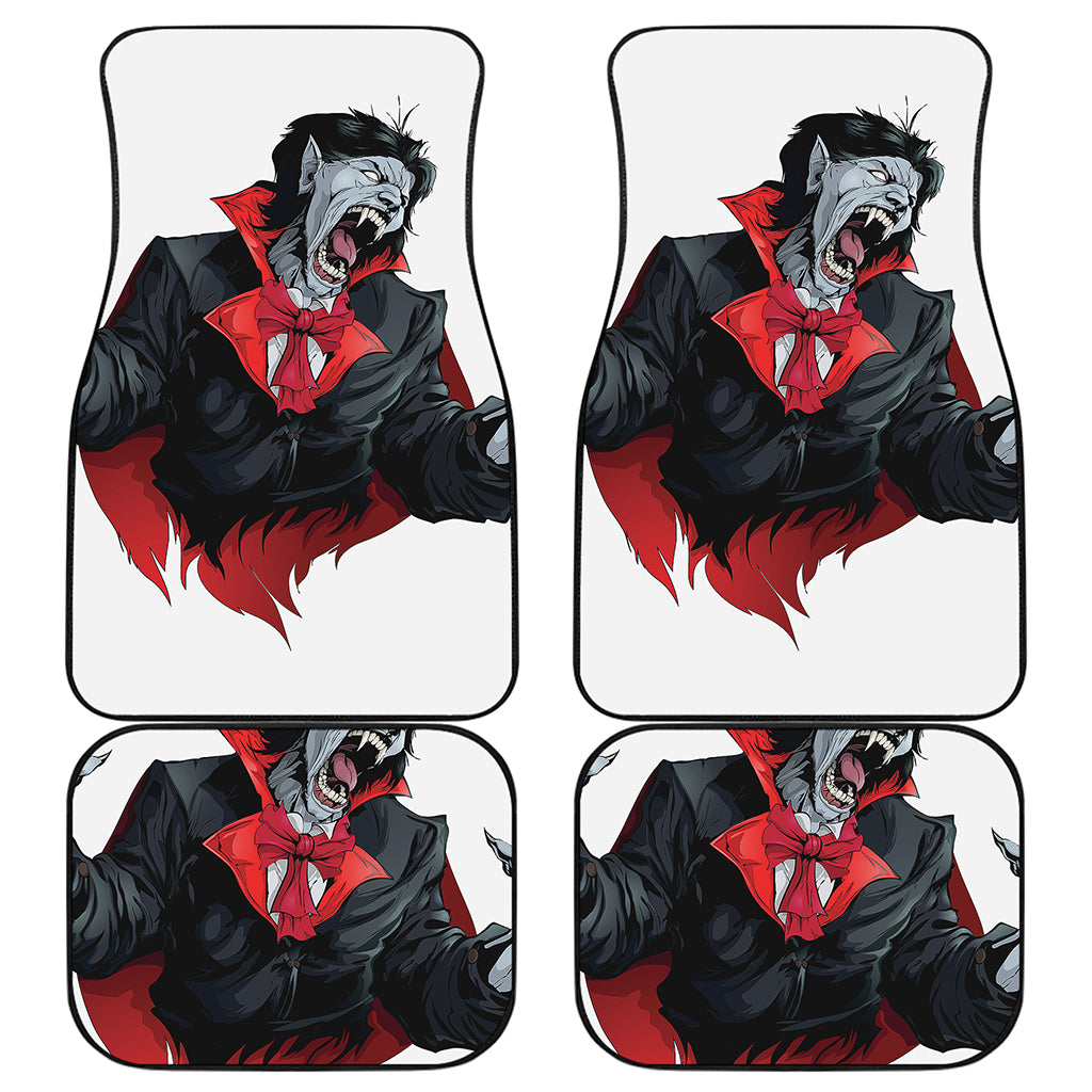 Halloween Evil Vampire Print Front and Back Car Floor Mats
