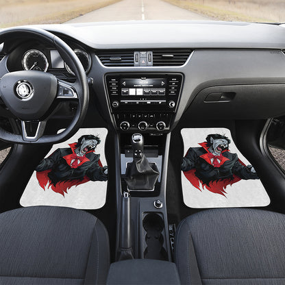 Halloween Evil Vampire Print Front and Back Car Floor Mats