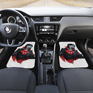 Halloween Evil Vampire Print Front Car Floor Mats