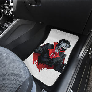 Halloween Evil Vampire Print Front Car Floor Mats