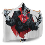Halloween Evil Vampire Print Hooded Blanket