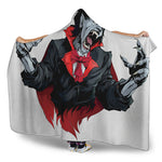 Halloween Evil Vampire Print Hooded Blanket