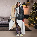 Halloween Evil Vampire Print Hooded Blanket