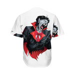 Halloween Evil Vampire Print Men's Baseball Jersey