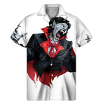 Halloween Evil Vampire Print Men's Short Sleeve Shirt