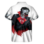 Halloween Evil Vampire Print Men's Short Sleeve Shirt