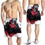 Halloween Evil Vampire Print Men's Shorts