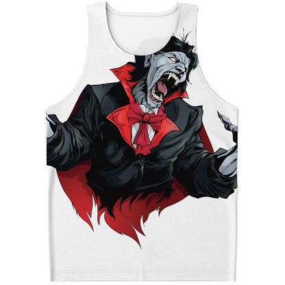 Halloween Evil Vampire Print Men's Tank Top