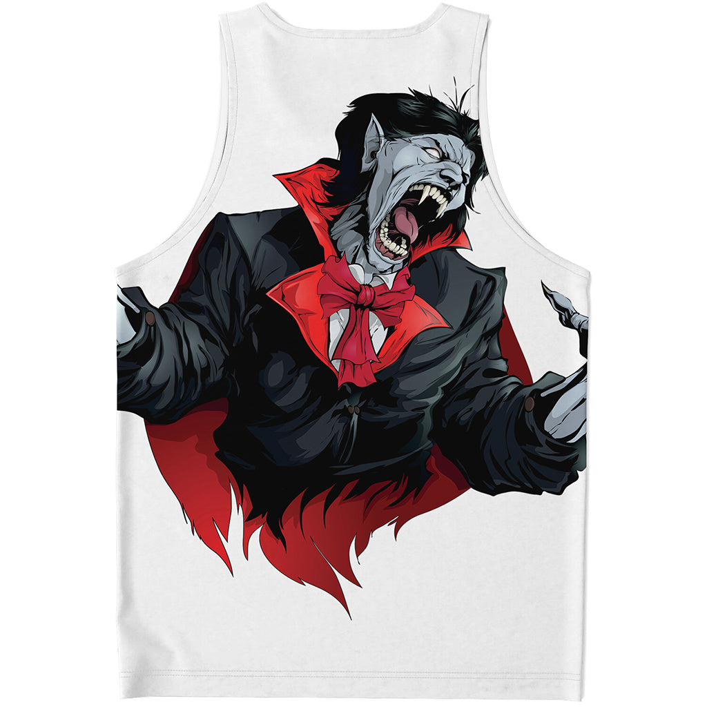 Halloween Evil Vampire Print Men's Tank Top