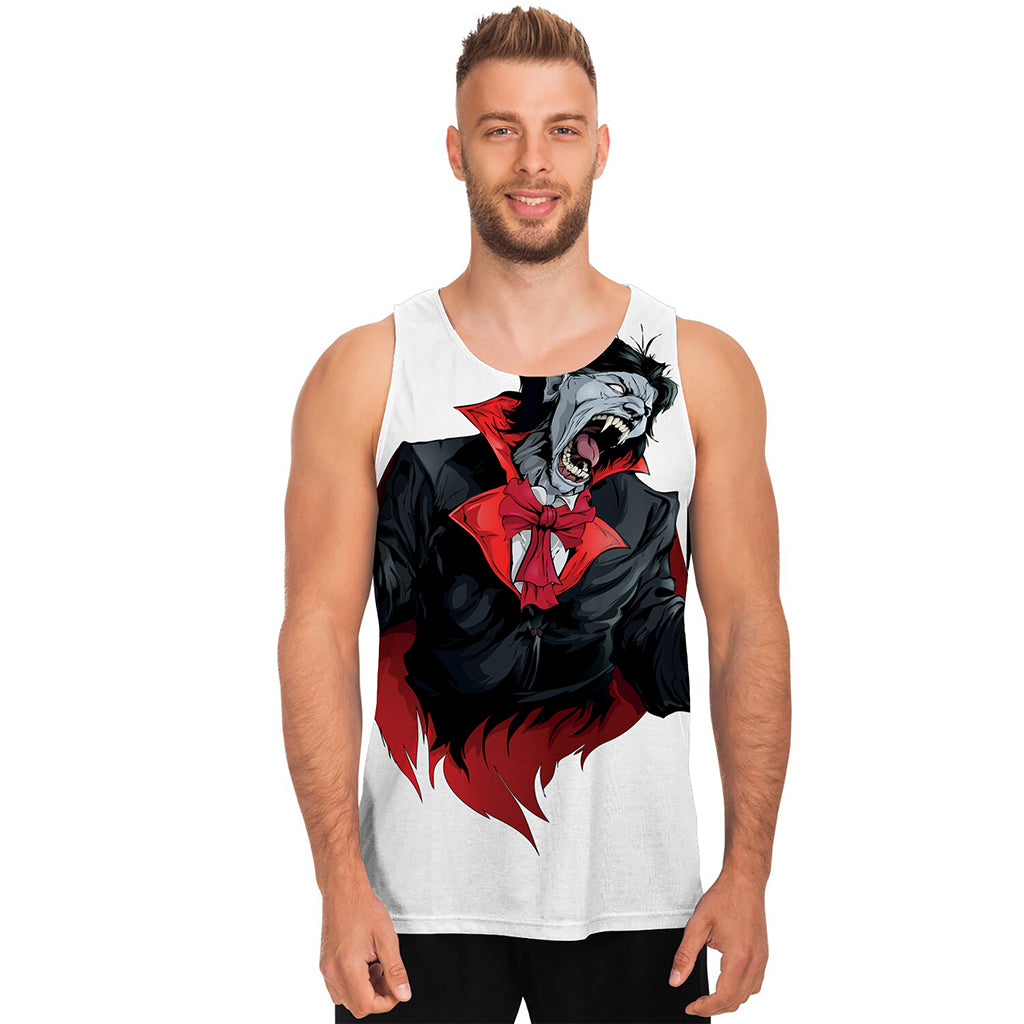 Halloween Evil Vampire Print Men's Tank Top