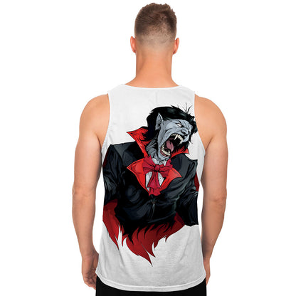 Halloween Evil Vampire Print Men's Tank Top