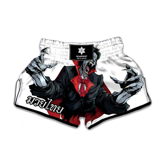 Halloween Evil Vampire Print Muay Thai Boxing Shorts