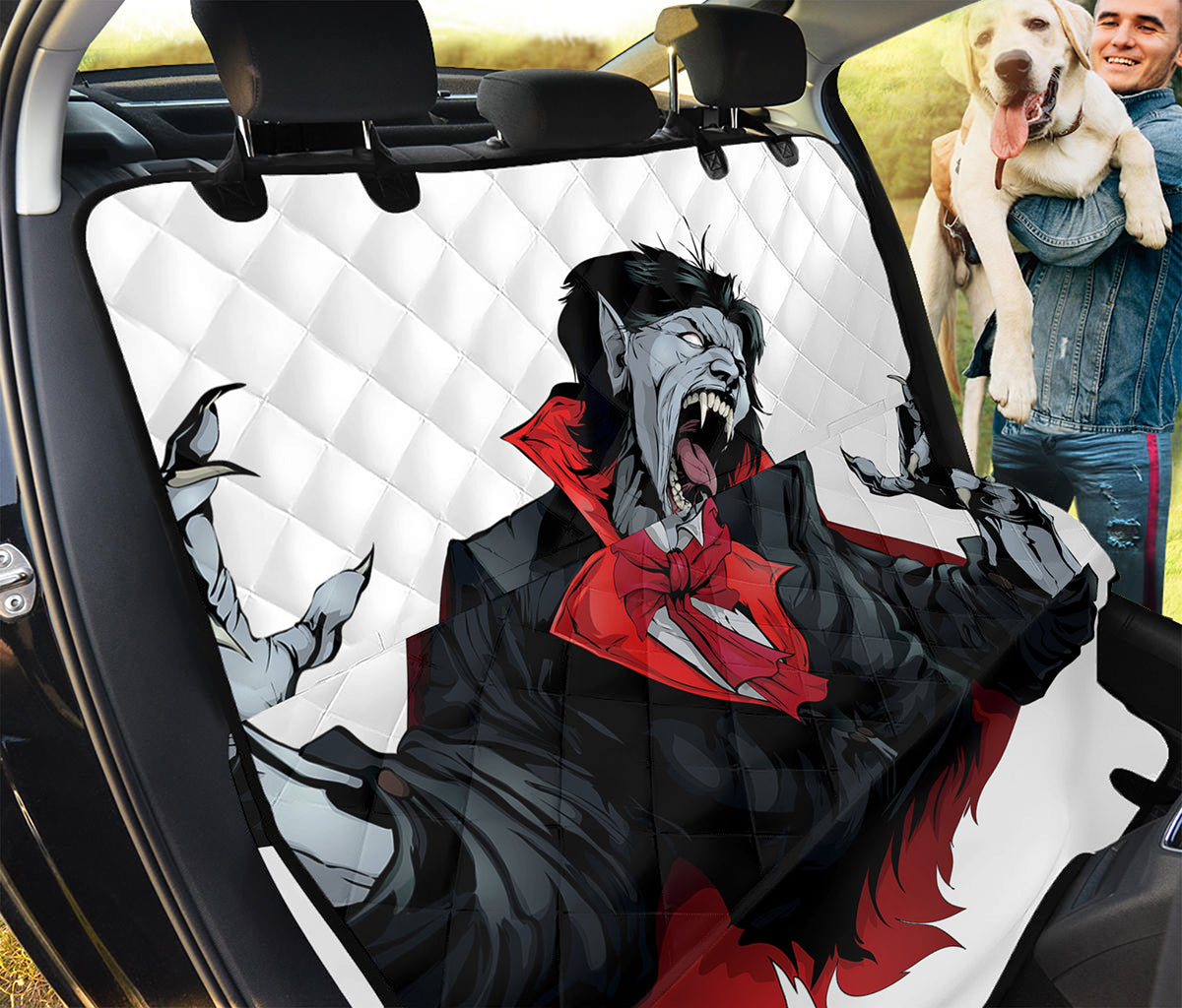 Halloween Evil Vampire Print Pet Car Back Seat Cover