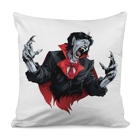 Halloween Evil Vampire Print Pillow Cover