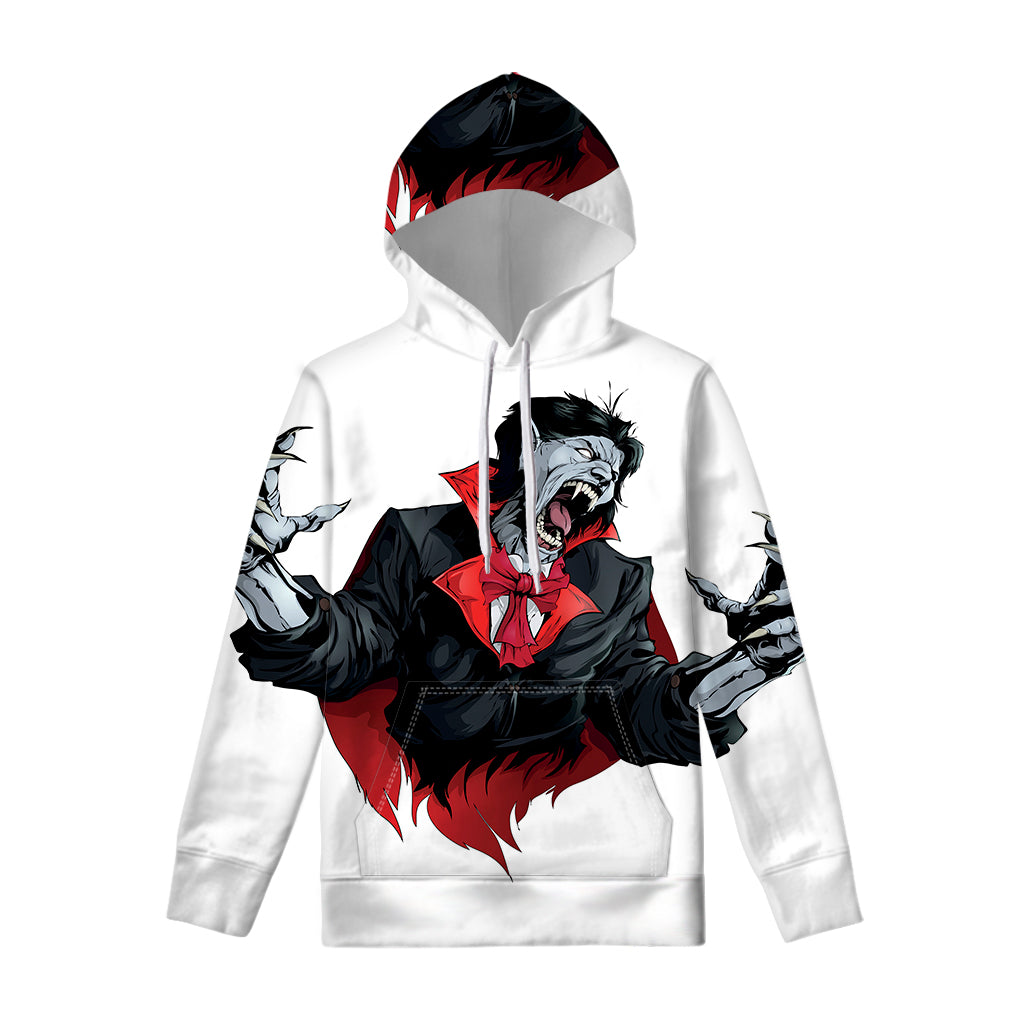 Halloween Evil Vampire Print Pullover Hoodie