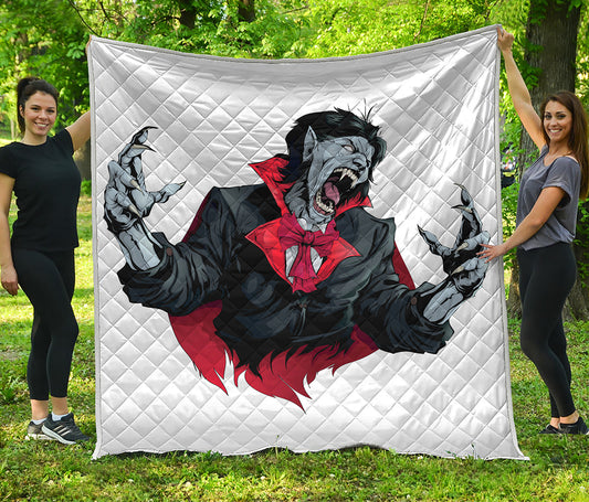 Halloween Evil Vampire Print Quilt