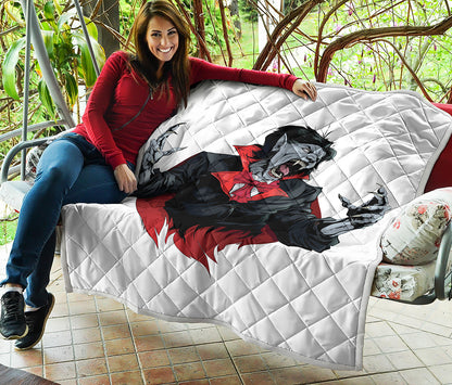 Halloween Evil Vampire Print Quilt