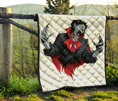 Halloween Evil Vampire Print Quilt