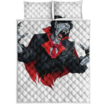 Halloween Evil Vampire Print Quilt Bed Set