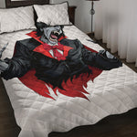 Halloween Evil Vampire Print Quilt Bed Set