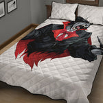 Halloween Evil Vampire Print Quilt Bed Set